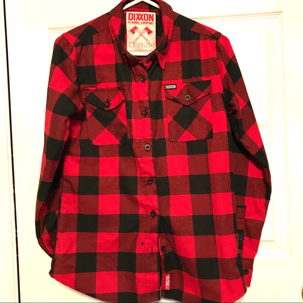 Dixon red women’s flannel button down
